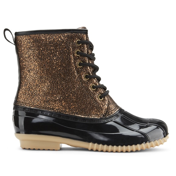 NEW ARRIVALS** LADIES BRONZE/BLACK DUCK BOOTS - Picture 2 of 4